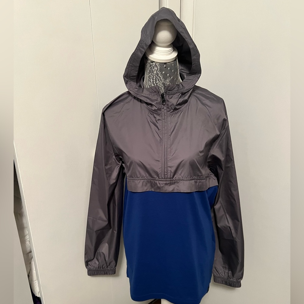 Under Armour Hooded Pullover Jacket Gray/Blue Size Medium NWT